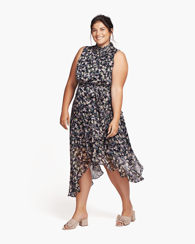 Cece floral print asymmetrical dress cheap